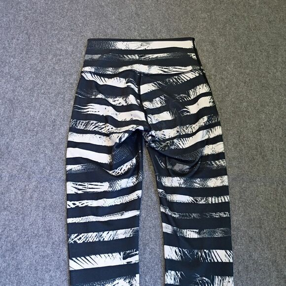 Lululemon Legging Under Pant Full-On Luon Roll Down Shady Palms Black White 4 - Picture 7 of 8